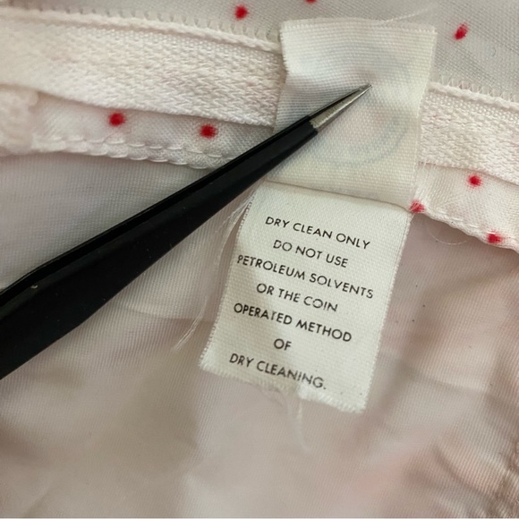 ILGWU Union Made Vintage Red Polka Dot w Eyelet Trim Ruffled Prom Dress - Picture 11 of 16